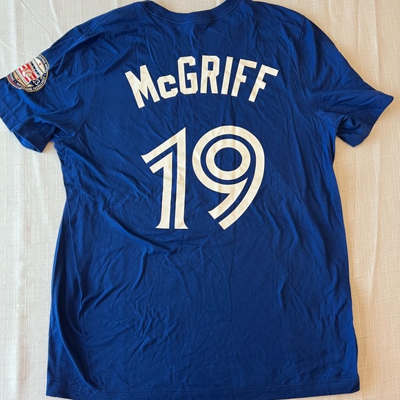 Nike Fred Mcgriff #19 Toronto Blue Jays HOF Men’s T-Shirt Jersey Size - Picture 1 of 5